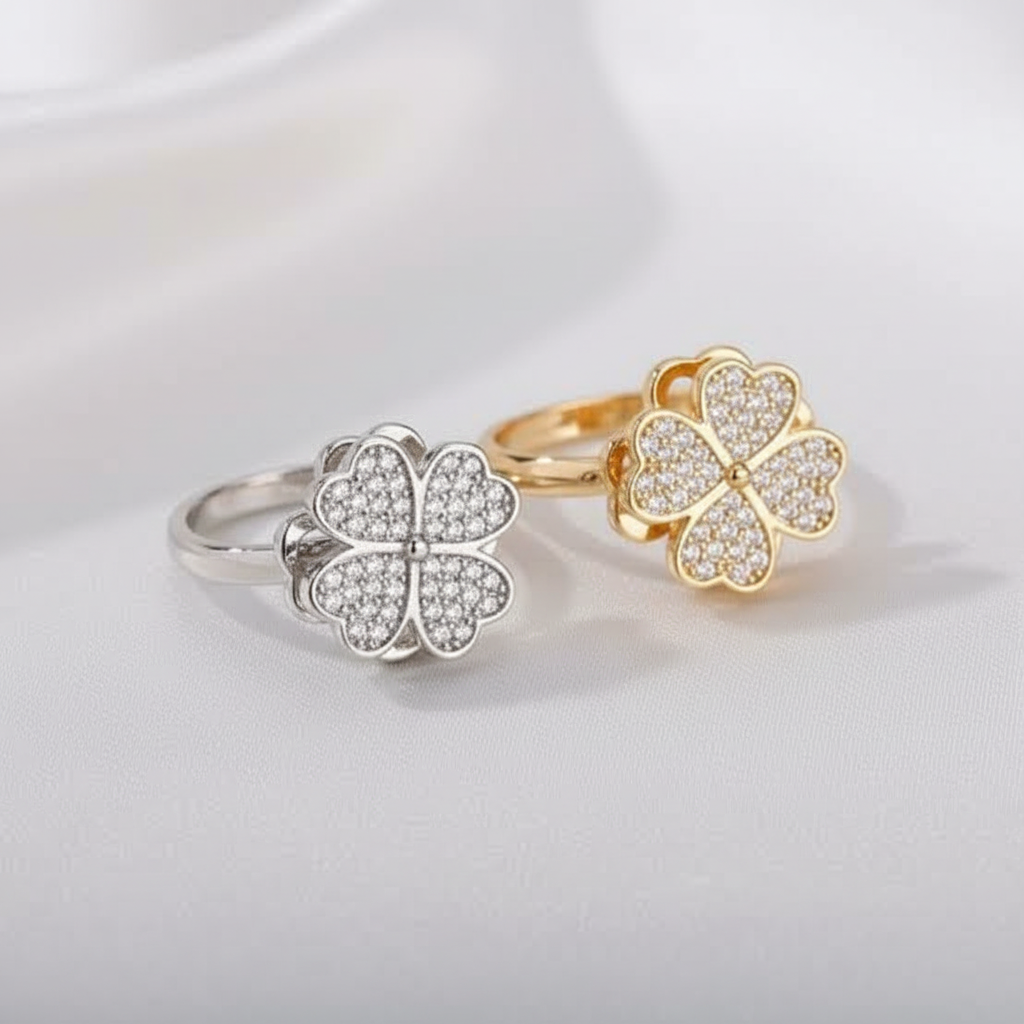 Clover Rings Silk Background